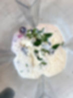 smoothie probiótico de mirtilo e menta