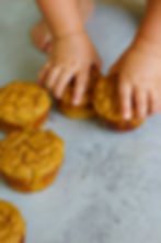final baked product of protein muffins pumpkin