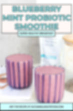 smoothie probiótico de mirtilo e menta