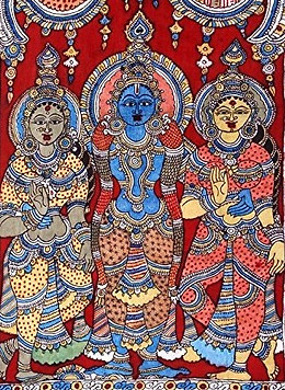 クリシュナと二人の妃