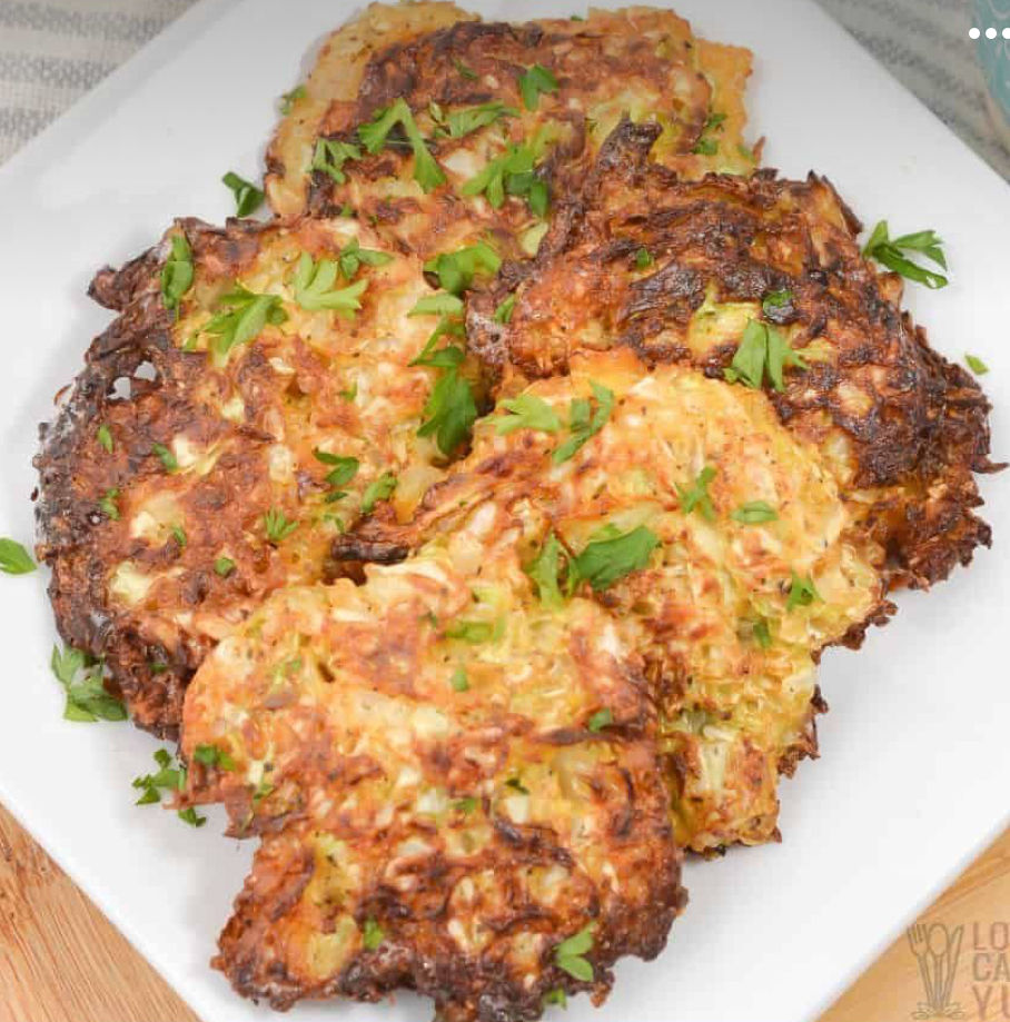 Crispy Keto Cabbage Hash Browns