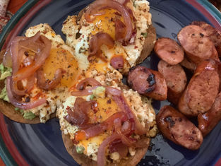 Crispy Keto Feta Fried Eggs🍳