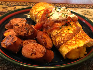 Breakfast Burrito with Low Carb Tortilla