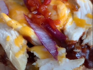 BBQ Chicken Pizza Chaffle