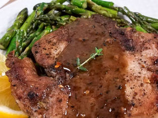 Keto Pork Chops in Butter Garlic Sauce