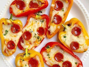 Keto Bell Pepper Pizza Poppers