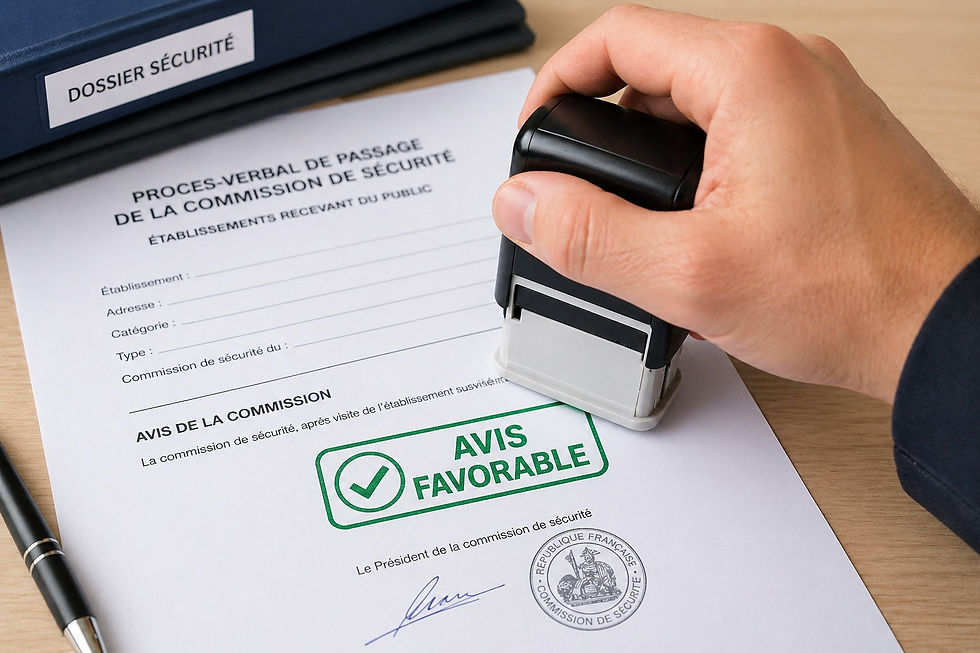 Avis favorable commission de sécurité
