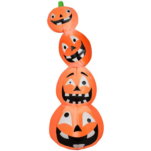 Present Stack Inflatable USED LED Pumpkin Stack Inflatable (7 FT) - Holiday Living | Holiday Shop