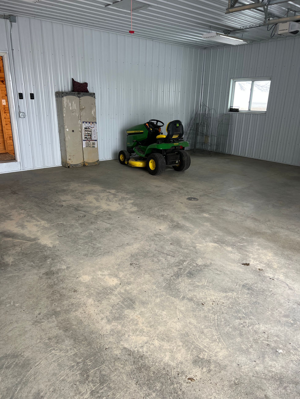 Garage fully cleaned after junk removal and debris removal in Fullerton ND
