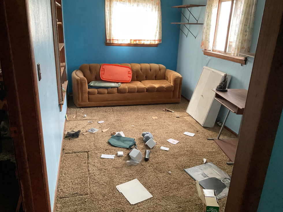 bedroom before property cleanout turnover Fullerton ND