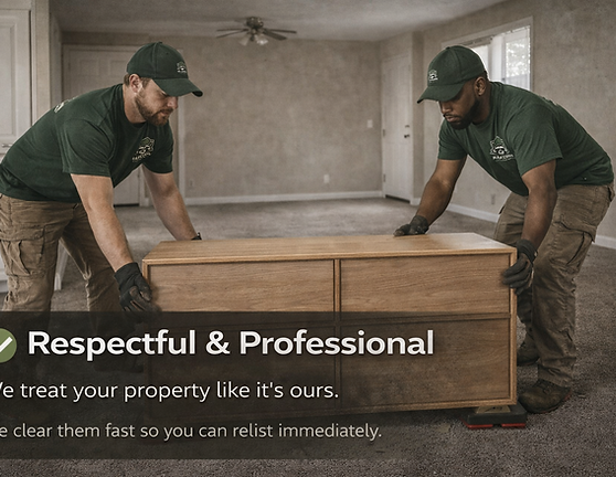 Rakcoon Outdoor Services junk removal team serving Bismarck and Mandan