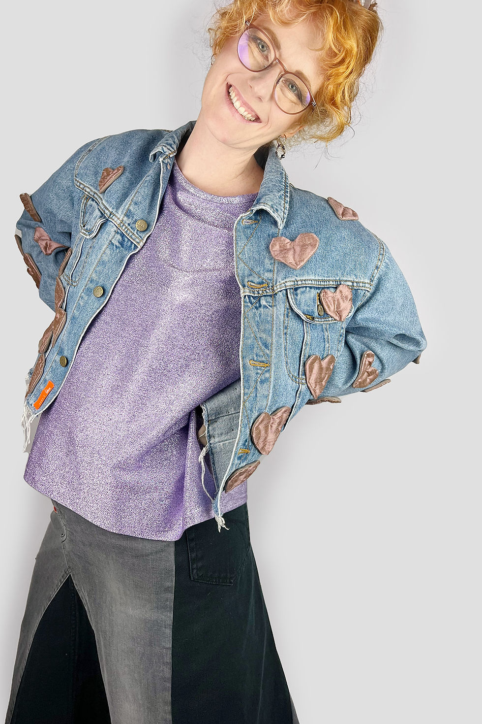 Miniaturbild: JEANSROCK UPCYCLED BLACK-BLUE