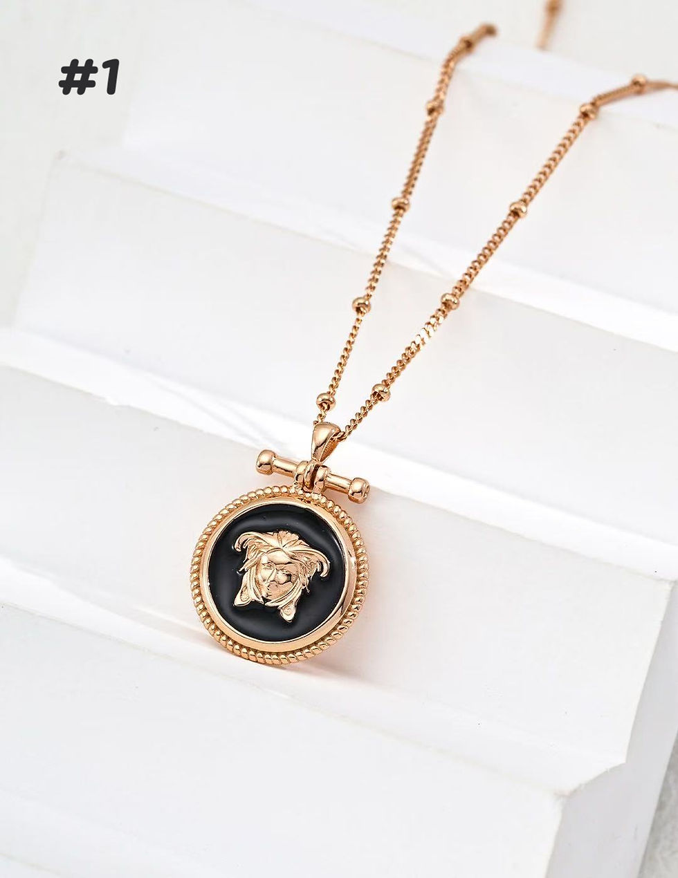 Thumbnail: Vintage Necklace Collection, Suitable for Sensitive Skin, Gold-Plated
