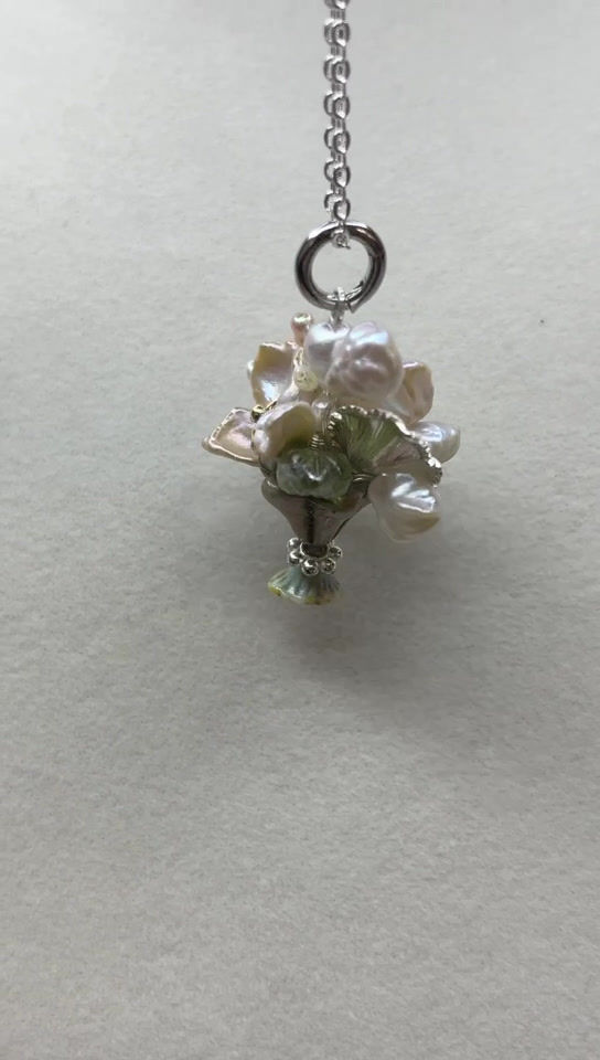 Thumbnail: Lavender Bloom, Pearls, S925 Silver