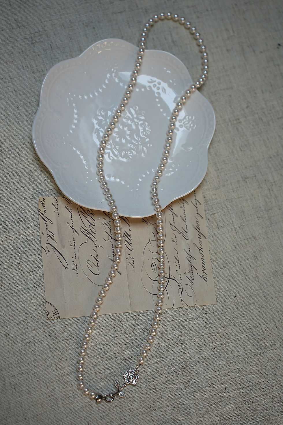 Thumbnail: Swarovski Pearl Long Necklace