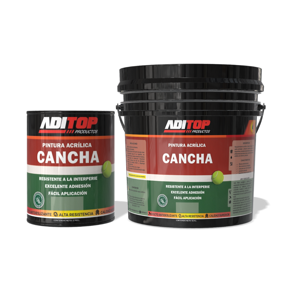 Dos botes de Pintura Acrílica Aditop Cancha