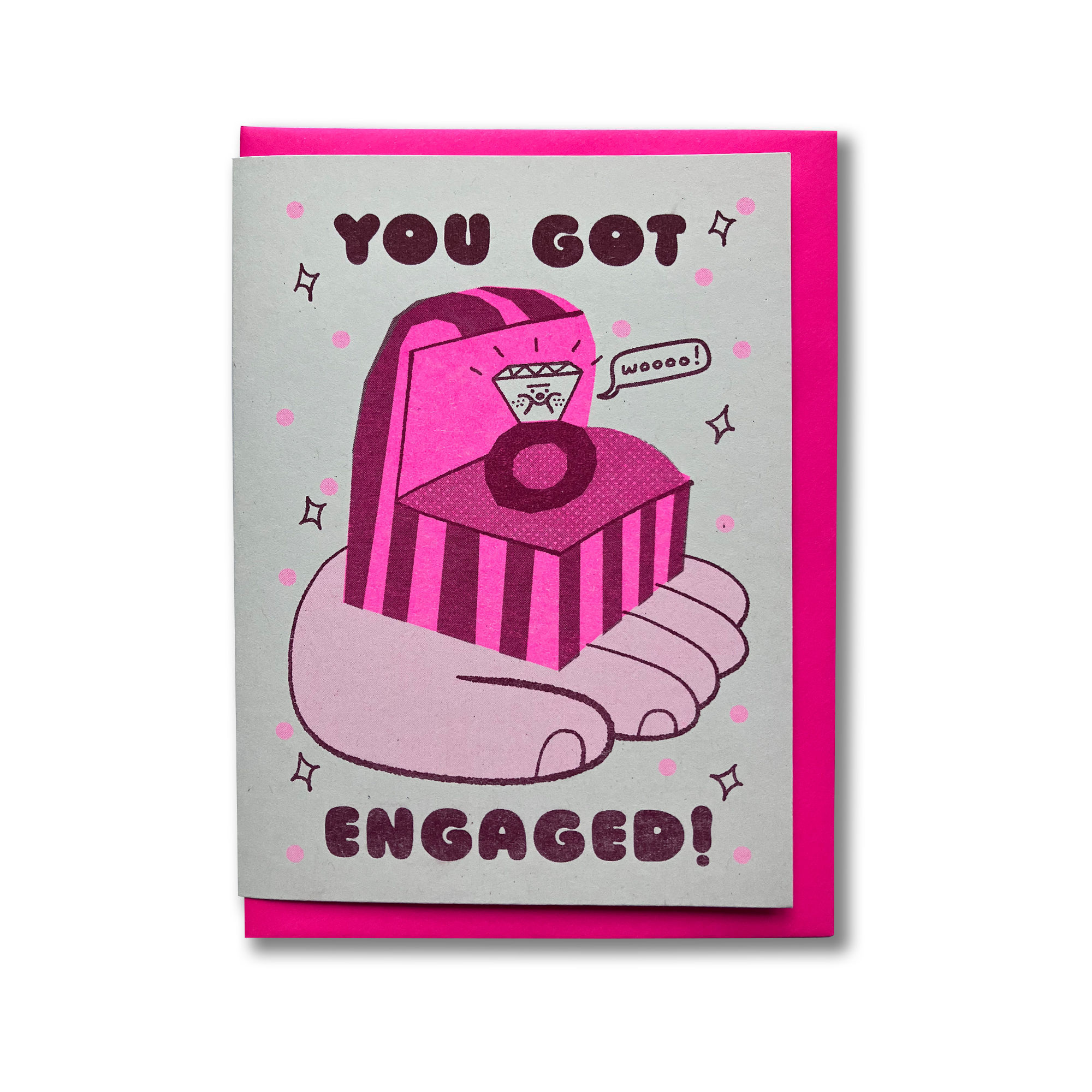You Got Engaged - A6 Riso Greetings Card