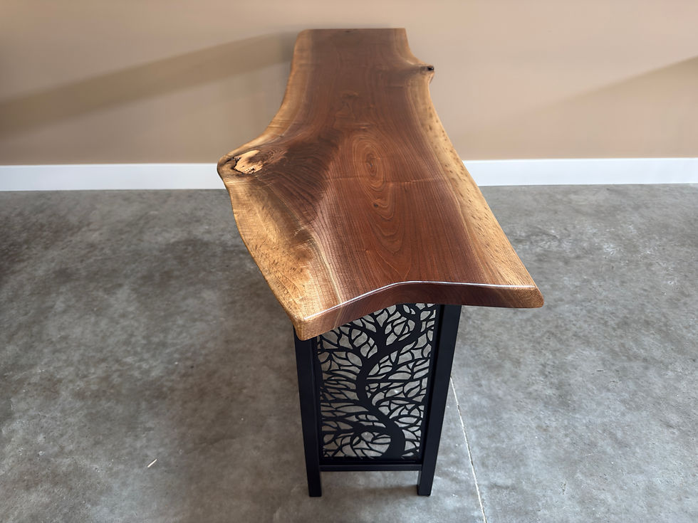 Thumbnail: Polyurethane Coated Walnut Entry Table 