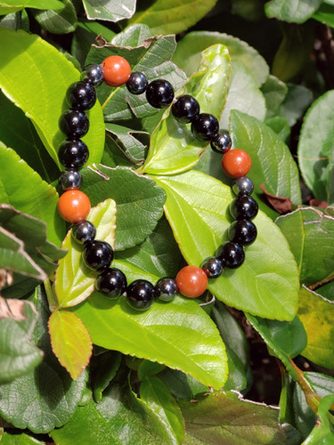 Black Obsidian, Red Jasper and Hematite Crystal Bracelet | Just