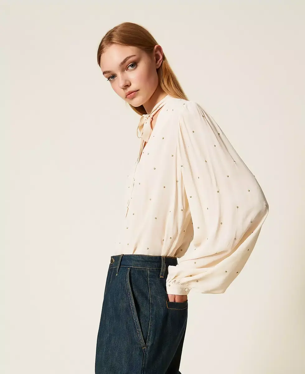 Miniatura: Blusa con ricamo lurex