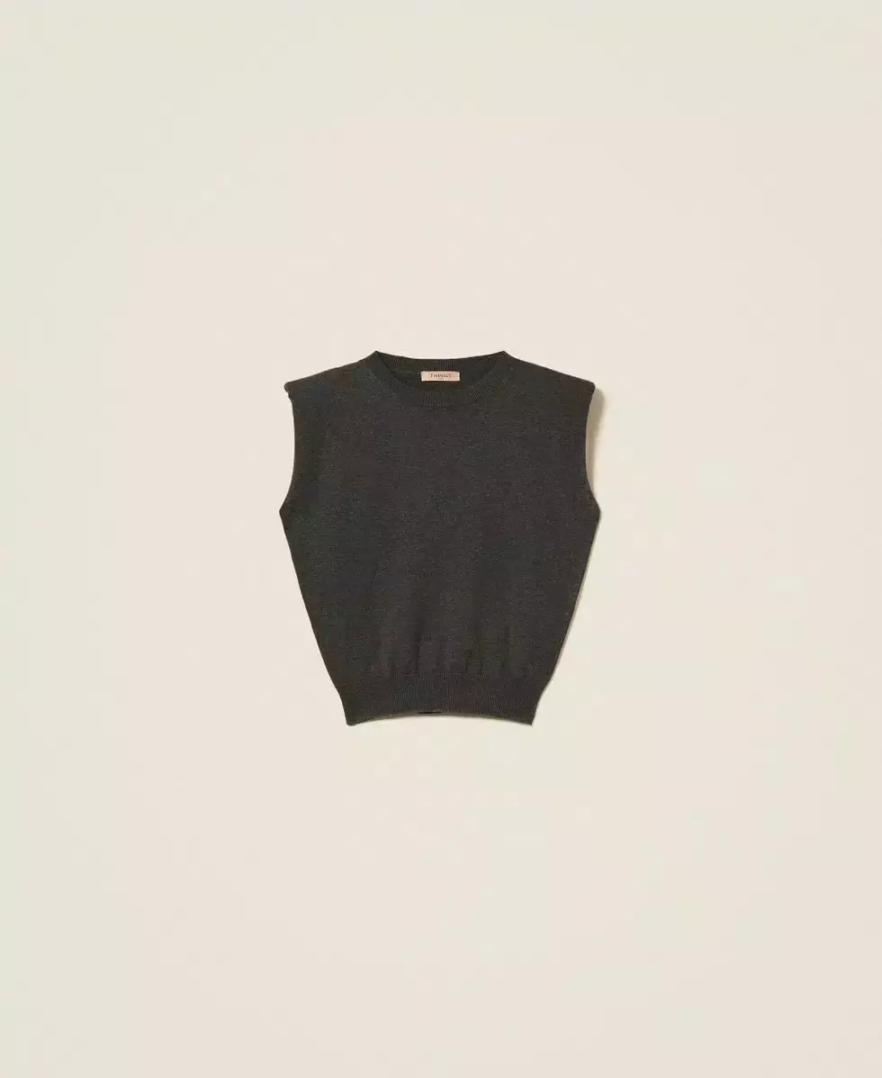 Miniatura: Top in maglia con maniche ad aletta