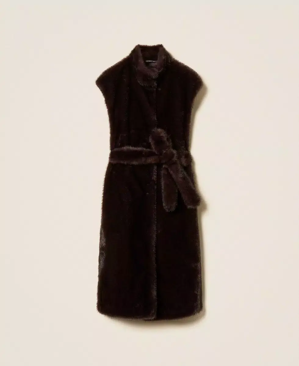 Miniatura: Gilet lungo in faux fur