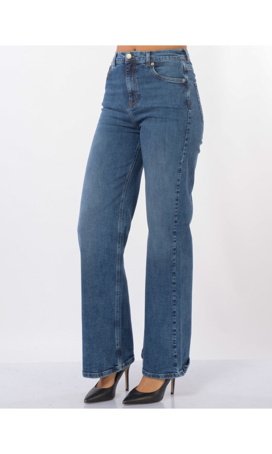 JEANS DA DONNA TWINSET WIDE LEG E CINQUE TASCHE