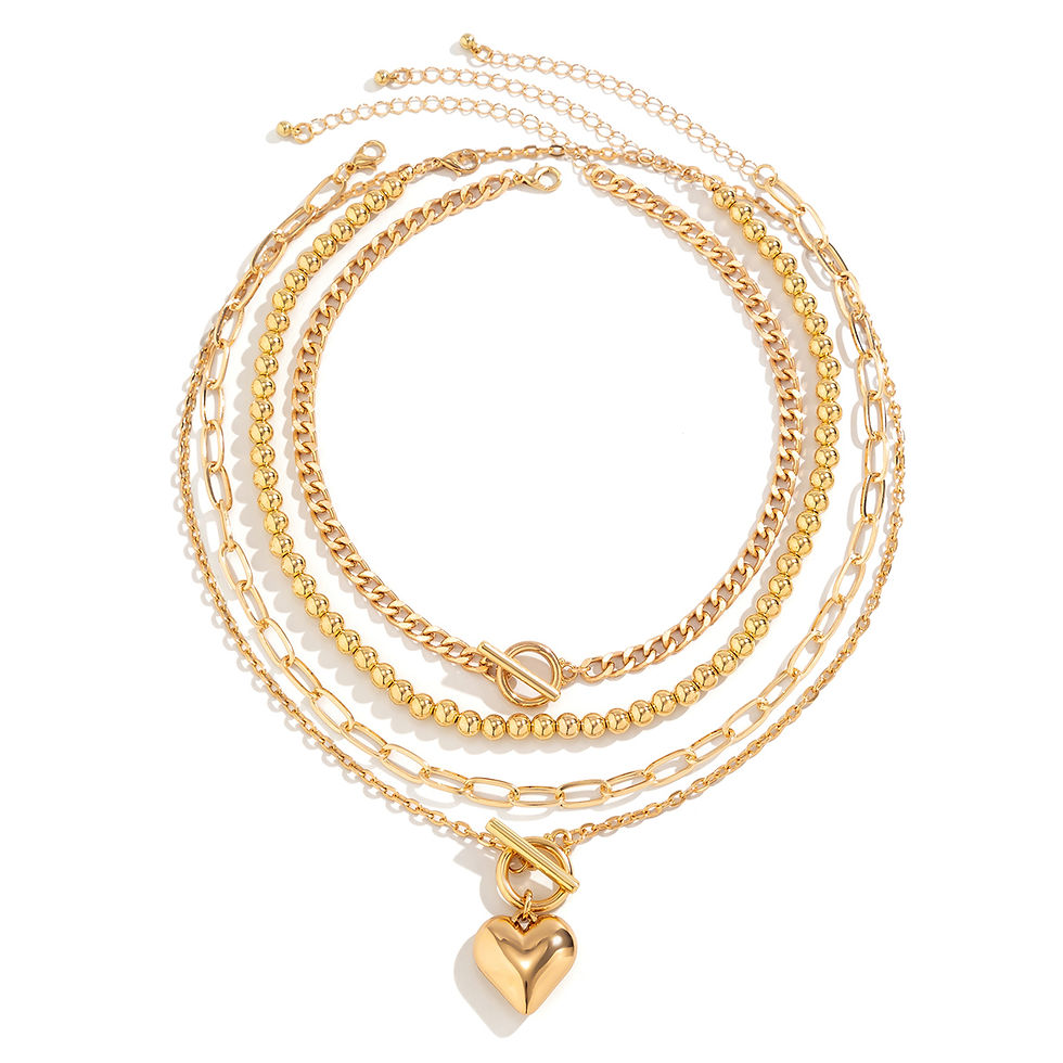 Miniaturbild: GoldenAura™ Layered Necklace (4pçs)