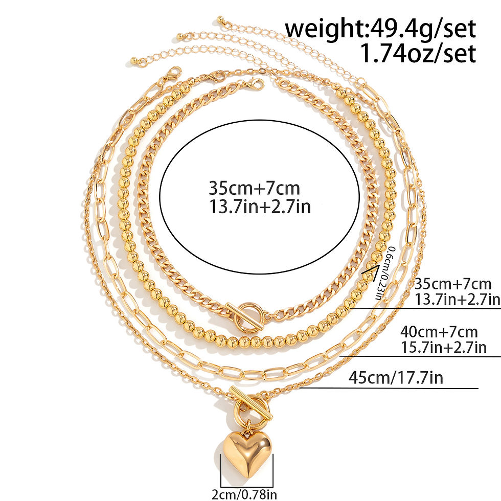 Thumbnail: GoldenAura™ Layered Necklace (4pçs)