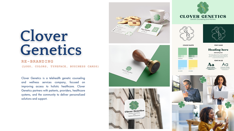 Logo/ re-branding I created for a company called "Clover Genetics""