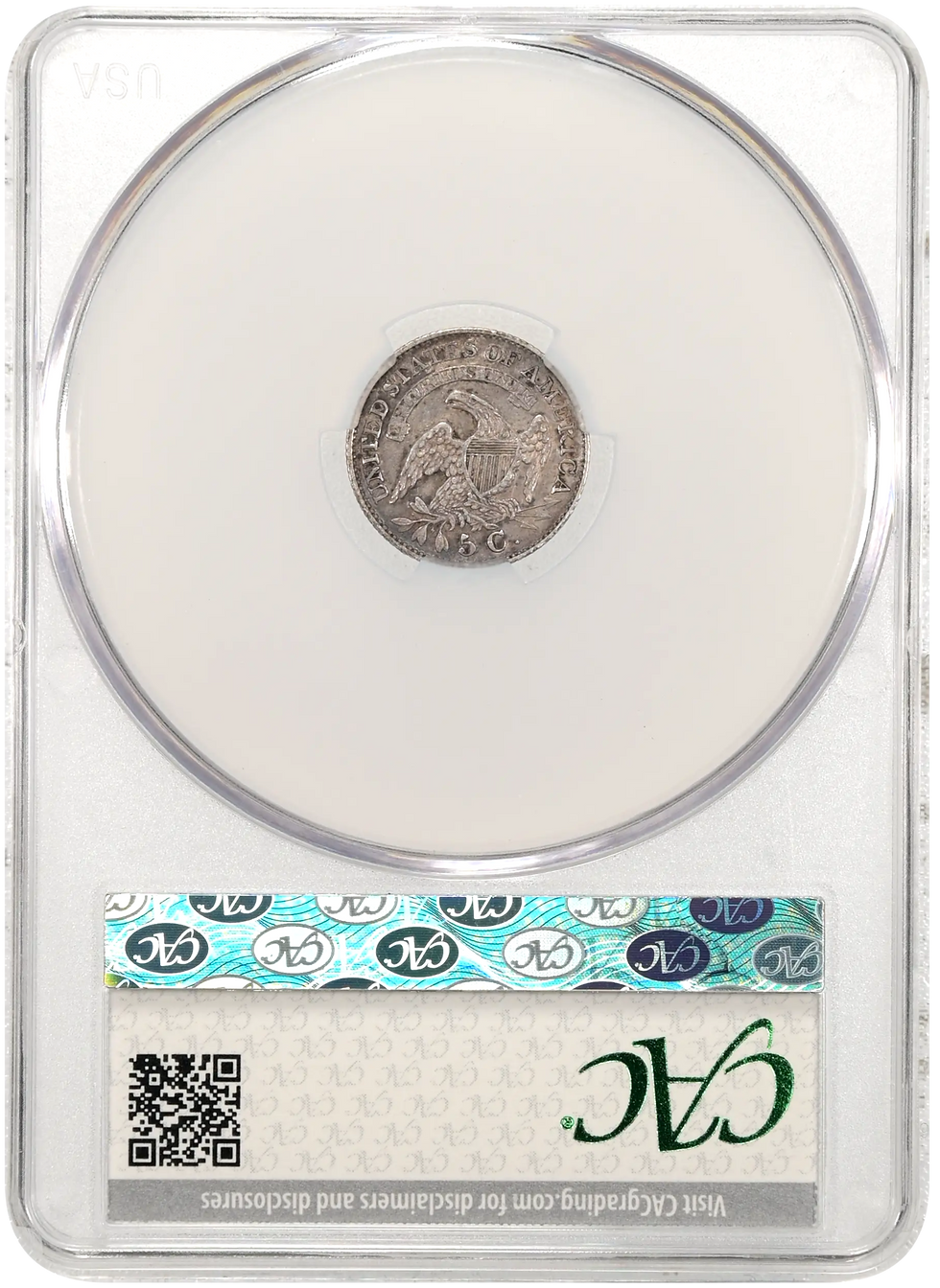Thumbnail: 1833 Capped Bust Half Dime CAC XF45