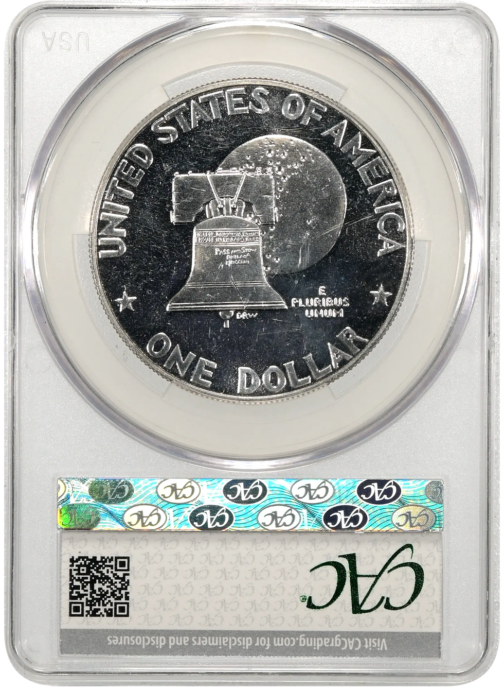 1976 S Type 1 Eisenhower Silver Dollar CAC Reverse