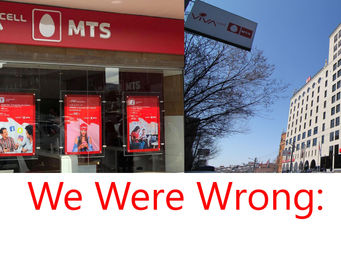 We Were Wrong: A Public Apology and Retraction Regarding Coverage of MTS Armenia's Ownership