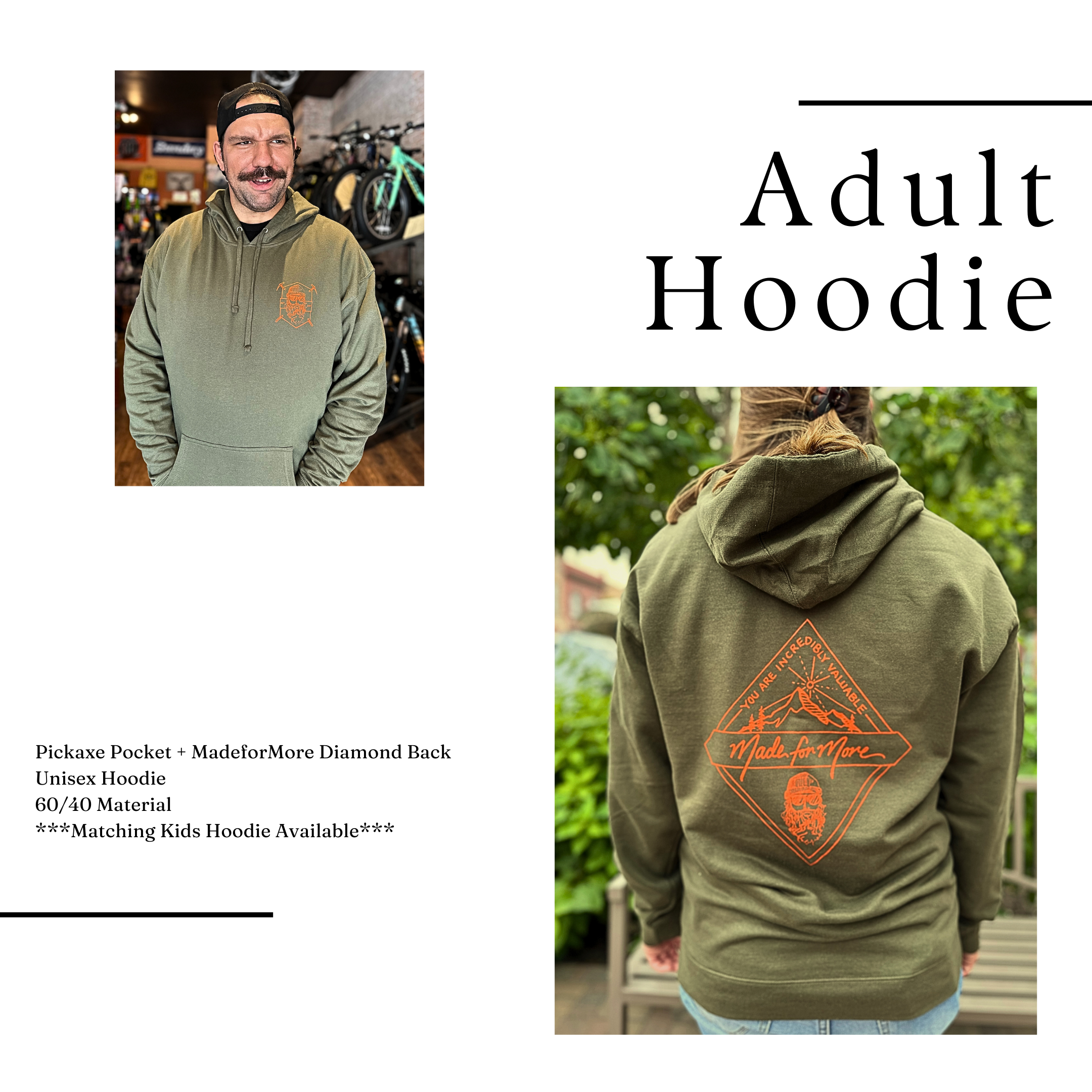 Hoodie Pickaxe + MadeforMore Diamond Back