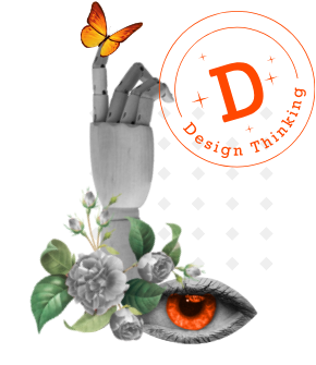 design thinking icon- model hand and eye