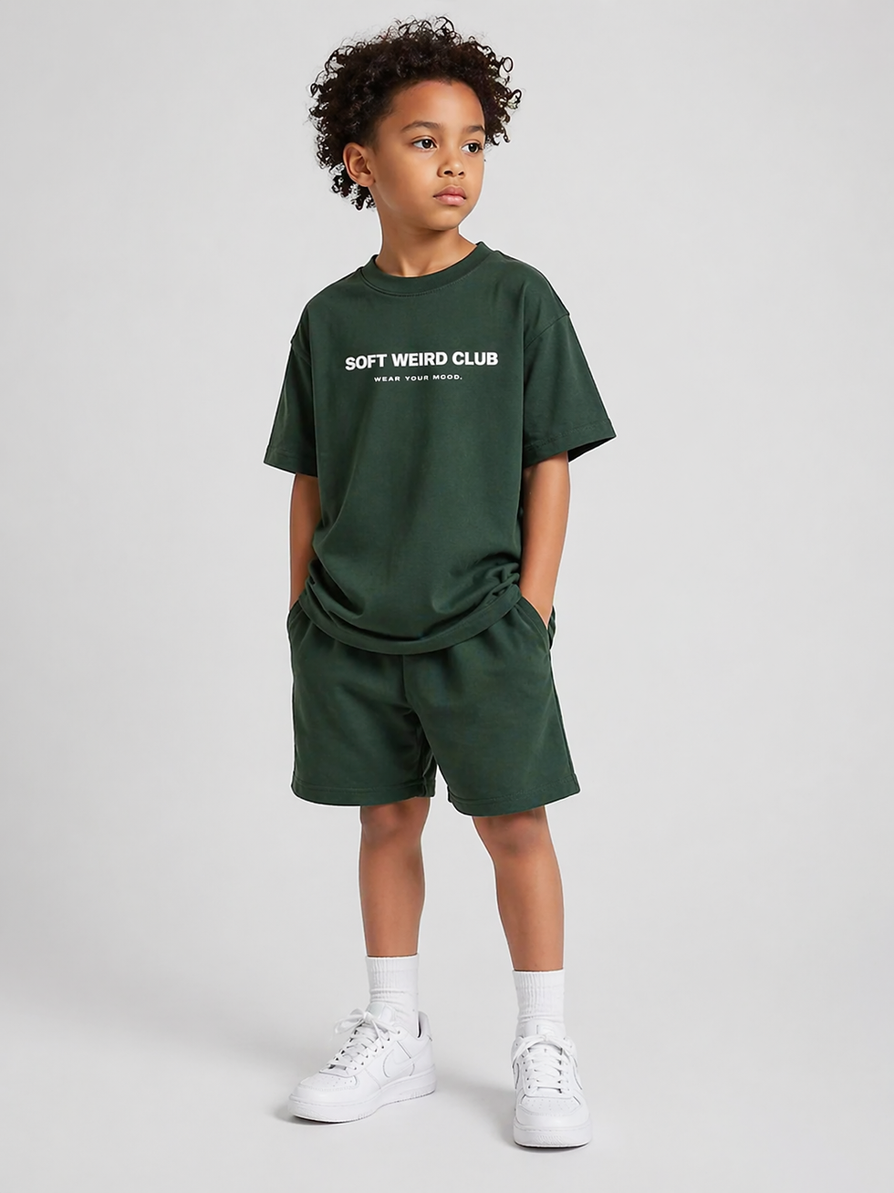 T-shirt enfant vert avec design tortue Almost Soft Weird Club