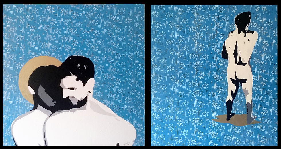 2014 St Raphael  Acr on canvas  90 x 90 cm   90 x 80 cm.jpg