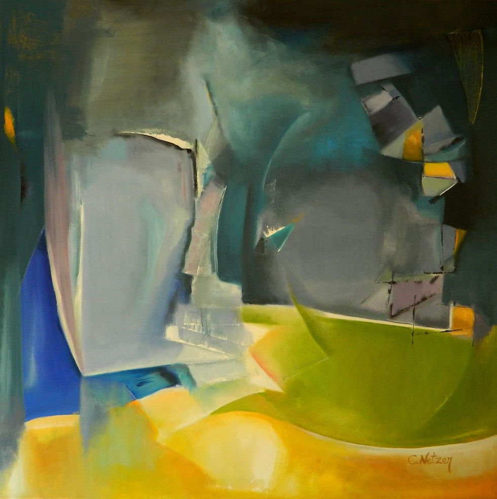 Clari Netzer-Butterflies valley, Oil on canvas 2014 80x80cm