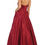 Thumbnail: Burgundy Satin Long Dress
