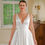 Thumbnail: Ivory Satin A-Line Bridal Gown Size 10