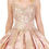 Thumbnail: Rose Gold Floral Print Ball Gown Size XL