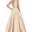 Thumbnail: Champagne Satin Bridal Gown Size XL