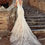 Thumbnail: Champagne Fit & Flare Lace Bridal Gown Size 28