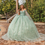 Thumbnail: Sage Quinceanera Ball Gown Size XS
