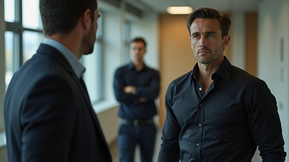 Wide angle view of a training session focused on executive protection