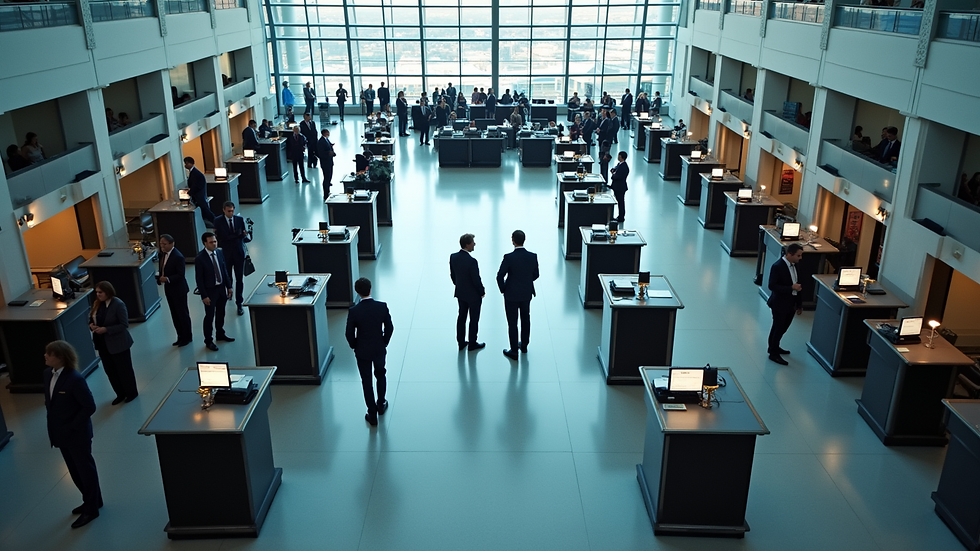 High angle view of an airport security checkpoint