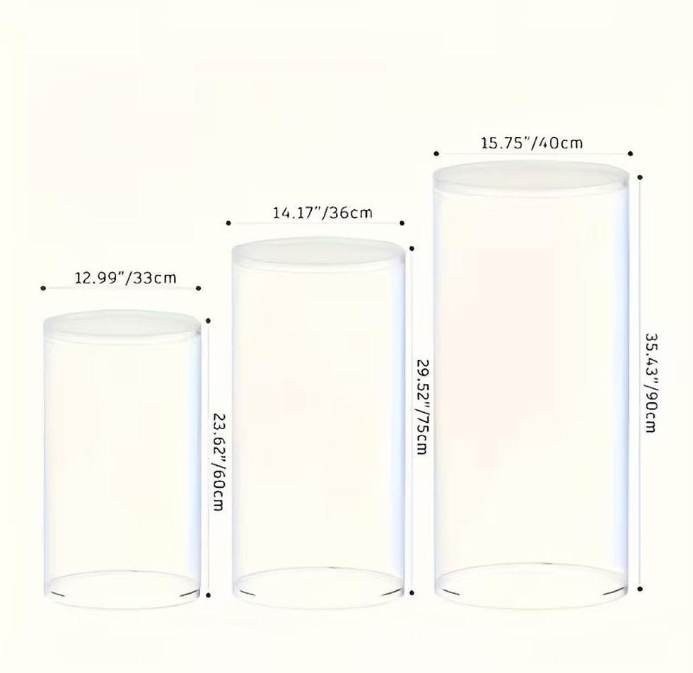 Thumbnail: Transparent Acrylic Cylinder Pedestal Display Stands