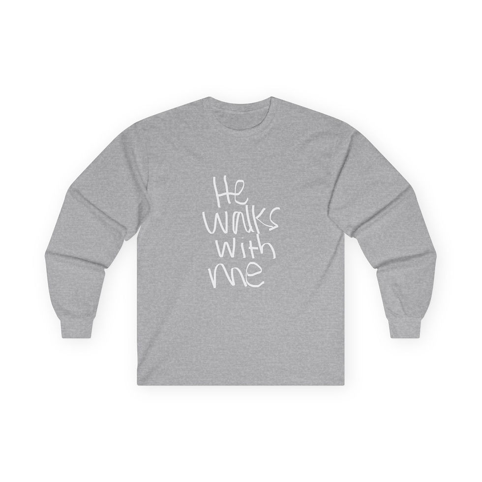 Thumbnail: He Walks With Me - LS Tee - Multiple Colors Avail.