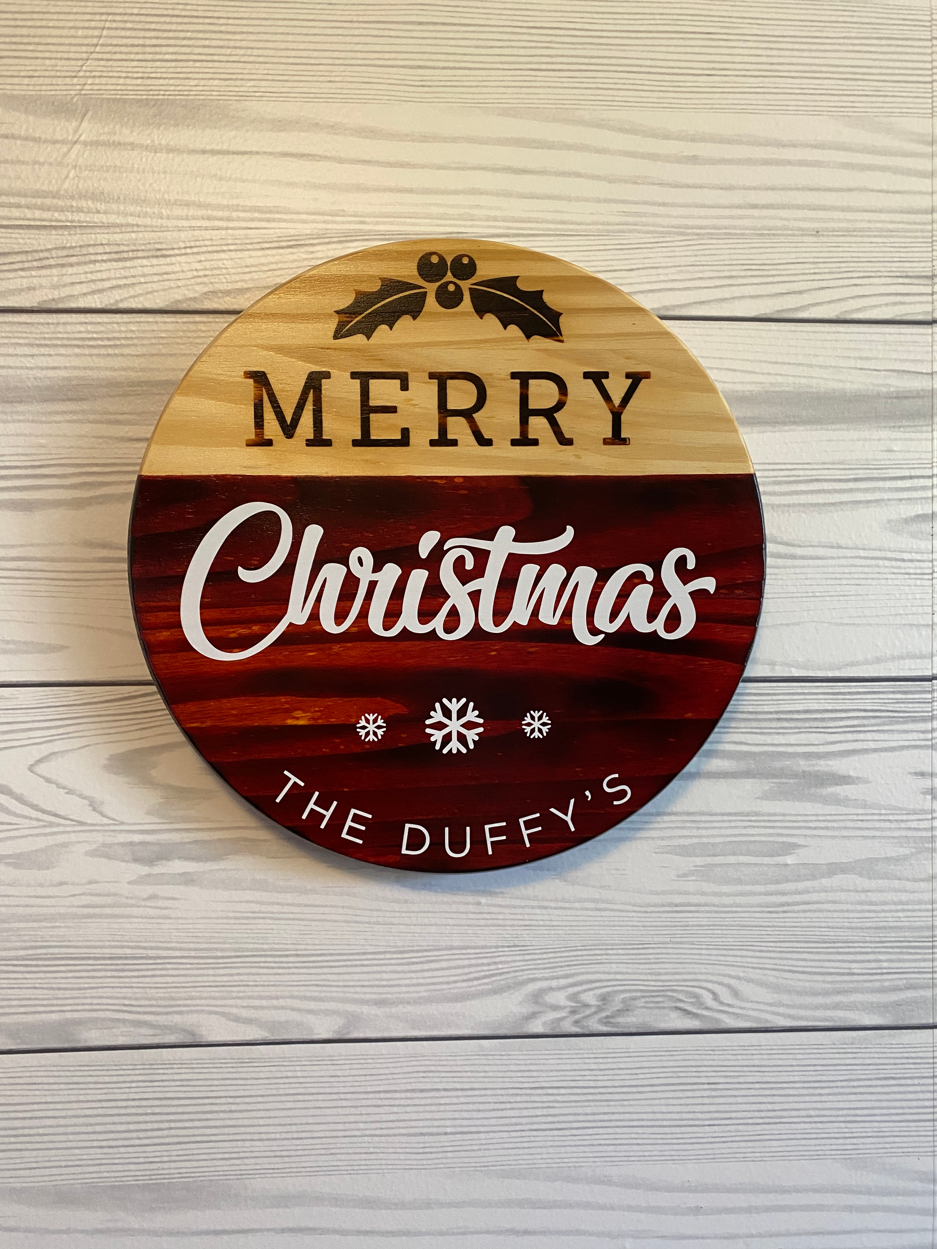 Merry Christmas Sign | Wood Christmas Sign | Vinyl Holiday Sign