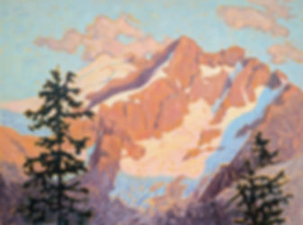 Alpen Glow on Mt. Shuksan  18x24 oil SOLD